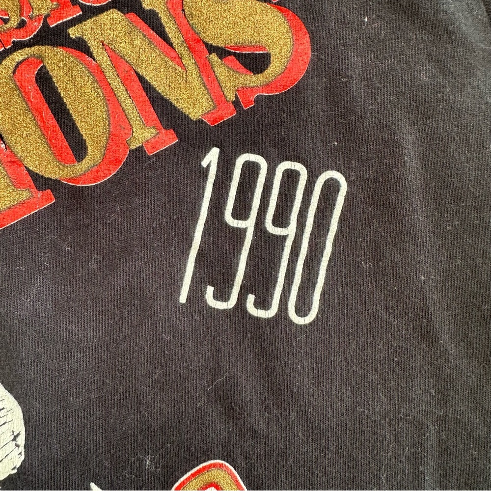 Vintage 1990 San Francisco 49ers Single Stitch T-shirt Size Medium Made USA - Picture 6 of 13